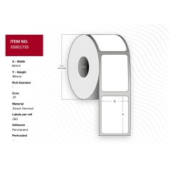 Premium Capture Label 36x89 - Core 25 White | SKU 35001359